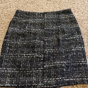 Elegant Black Tweed Skirt